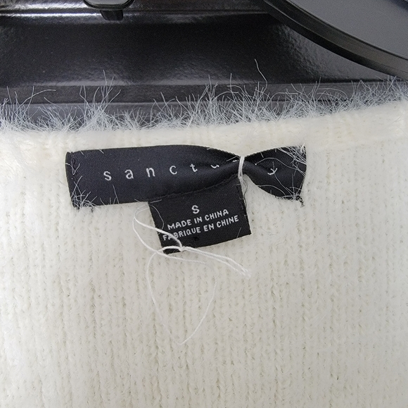 Gorgeous Off White Sanctuary Eyelash Cardigan Sweater - Picture 3 of 4